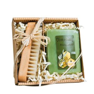 Geschenk Set Olivenseife in Karton